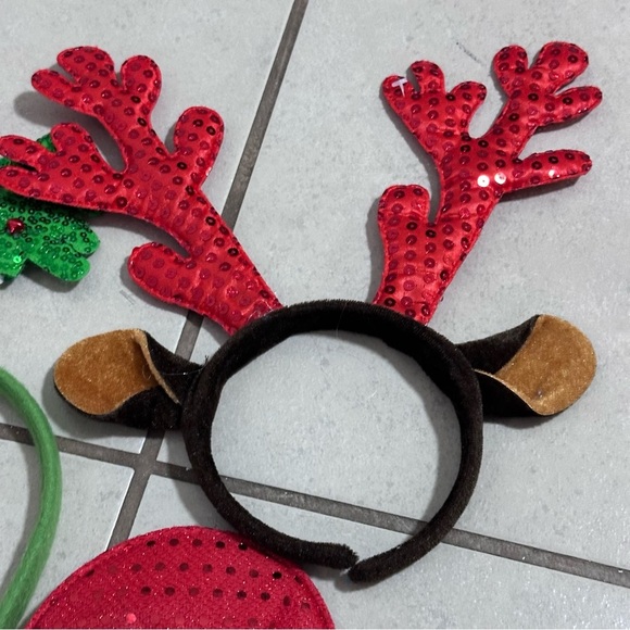 Festive Reindeer and Elf Headband Set for Kids - Picture 3 of 5